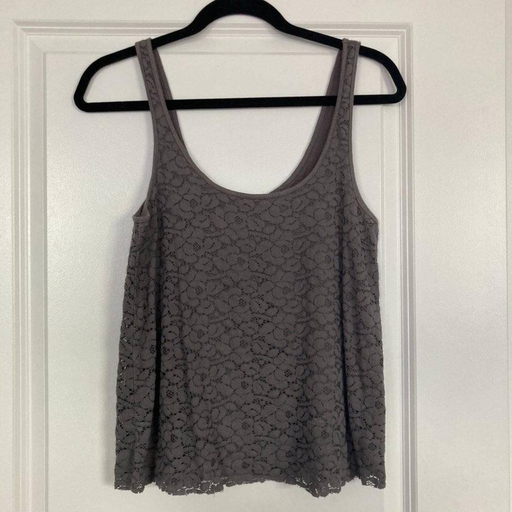 Grey/gray American Eagle tank top